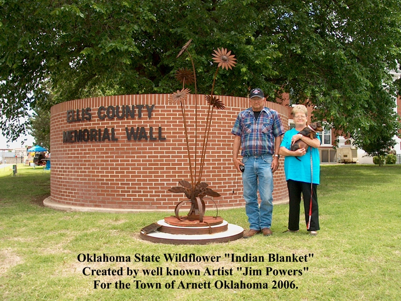 Oklahoma State Wildflower "Indian Blanket" by Artist Jim Powers.